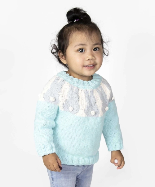 Bunny Yoke Knit Baby Sweater