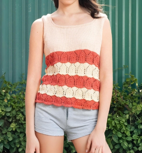 Color Block Knit Tank Pattern