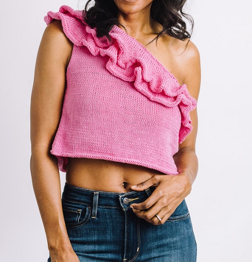 Ruffled One-Shoulder Top