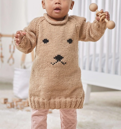 Knitted Baby Dress Free