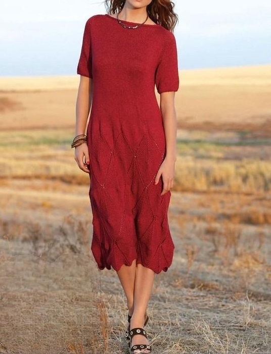 red long dress