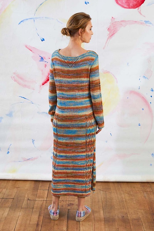 striped long dress