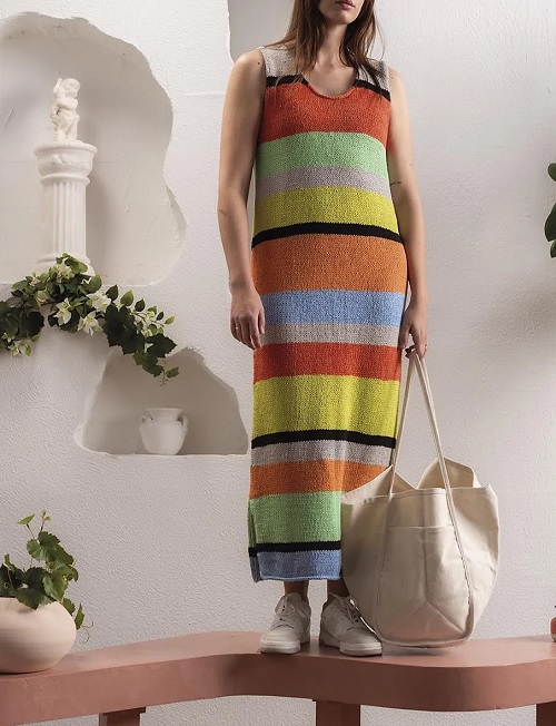 colorful stripes dress