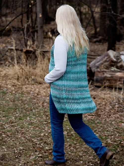 long knitted summer vest