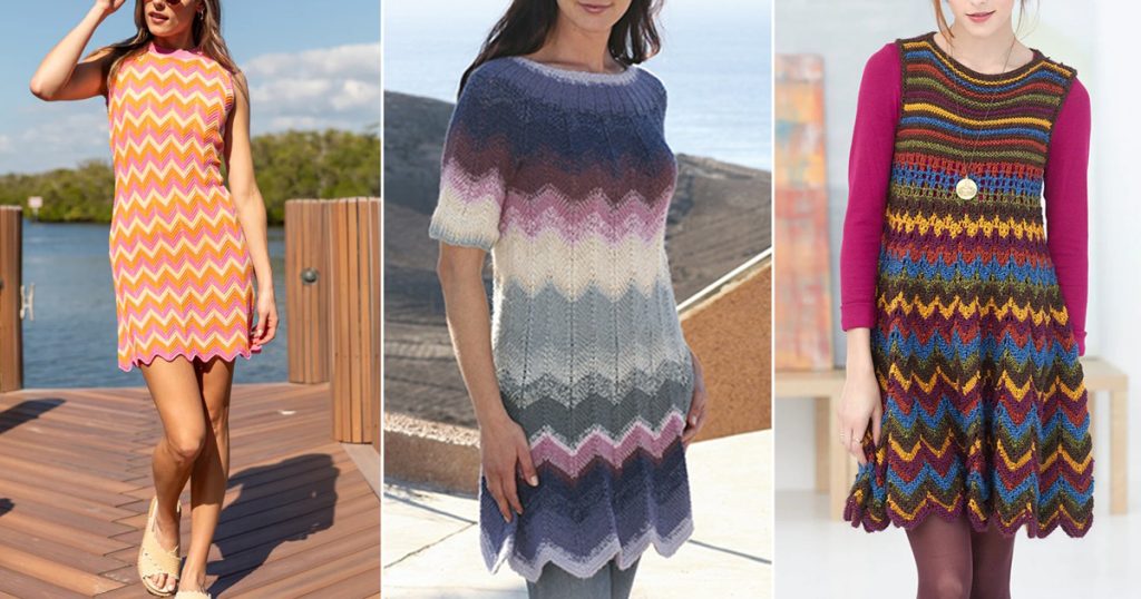 7 Knitted Chevron Dress Free Patterns Knit Knit