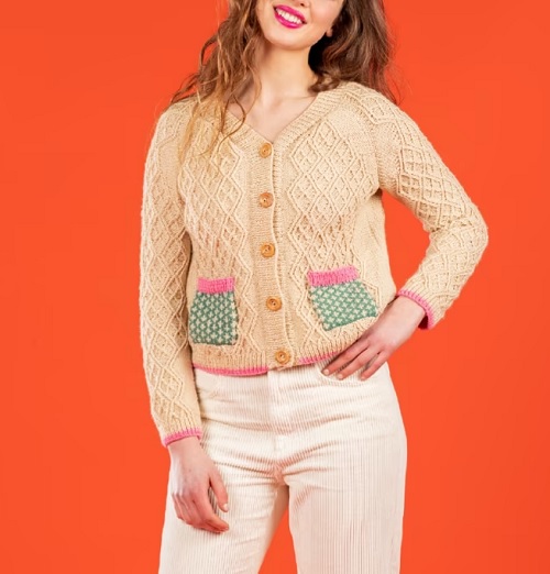 Argyle Tile Cardigan