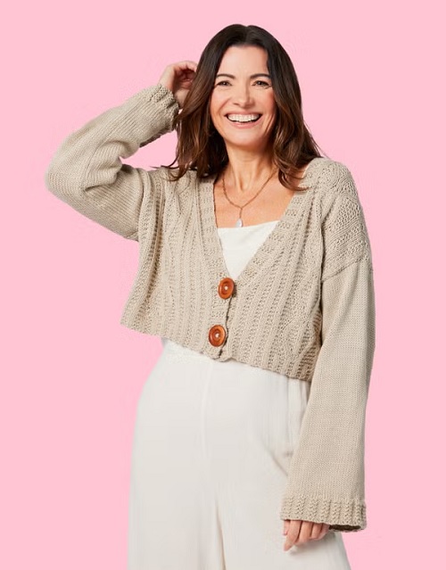 cable knit cardigan