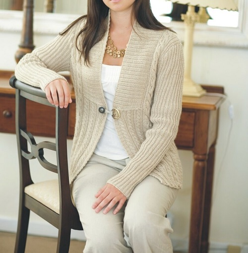 Cabled Cardigan
