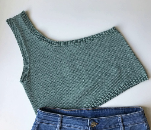 Knitted One Shoulder Top Free Patterns