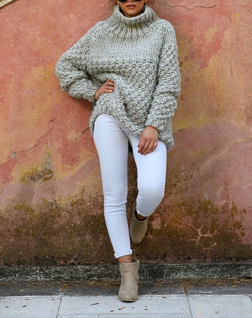 Oversized Chunky Knit Sweater Pattern
