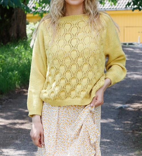 yellow Knitted sweater