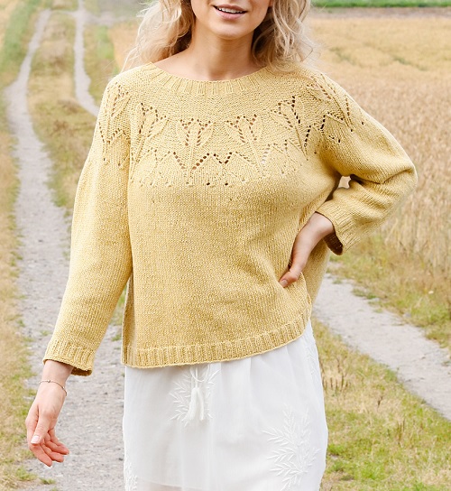 Yellow knit jumper free patterns 3