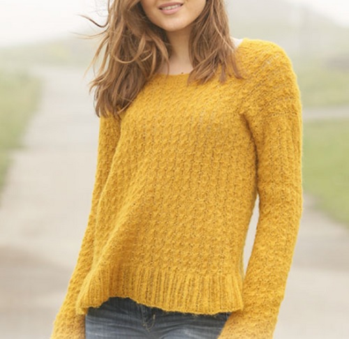 Knitted sweater in Brushed Alpaca Silk