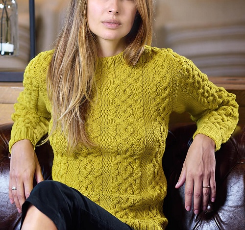 Yellow knit jumper free patterns 9