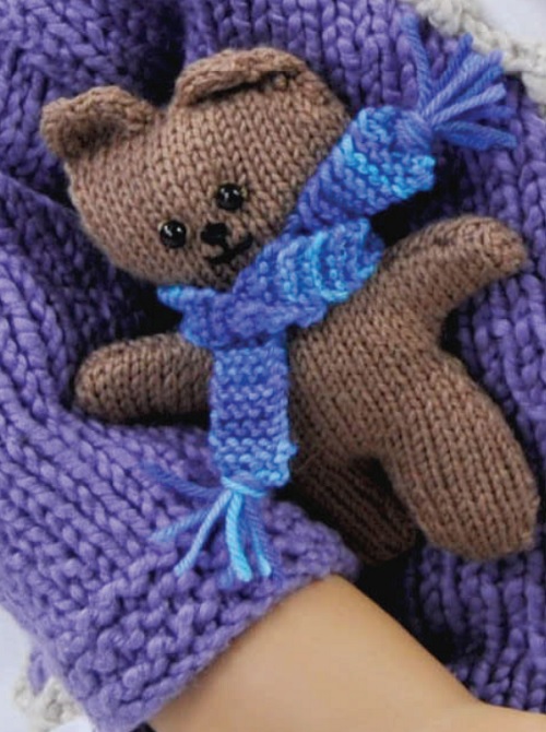 knitted mini teddy bear 2