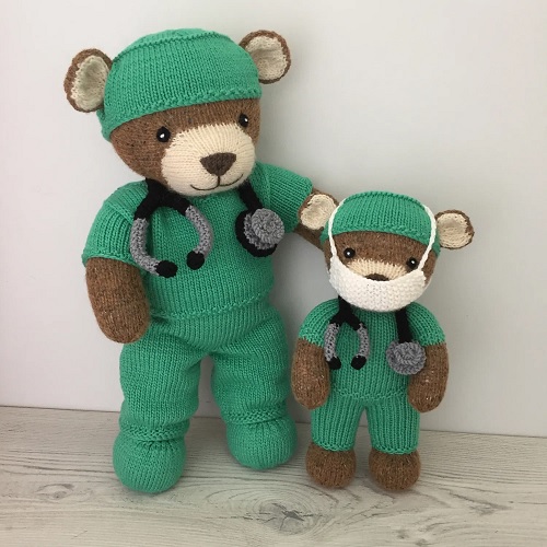 knitted mini teddy bear 3