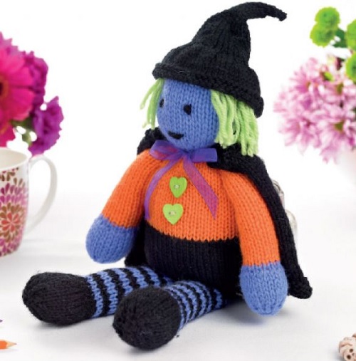 Halloween Witch Toy Knitting Pattern