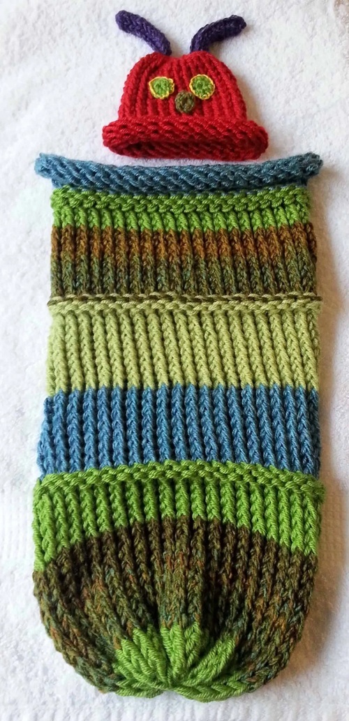 Knitted Animal Baby Cocoon Free Patterns 8
