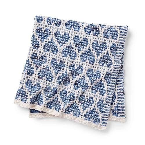 Mosaic Knit Baby Blanket