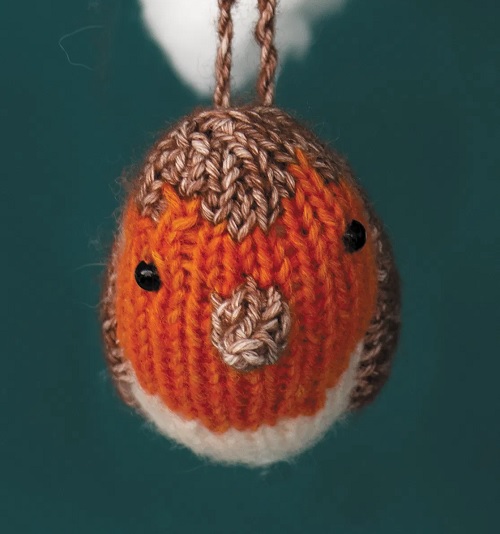 Red Robin Intarsia Decoration