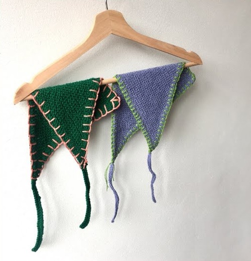 beautiful Knitted bandana free patterns