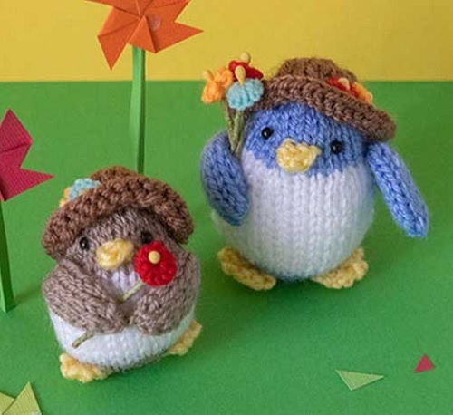 Knitted group of penguins free patterns 3