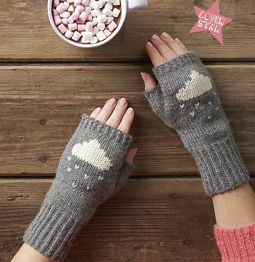 knitted wrist warmers