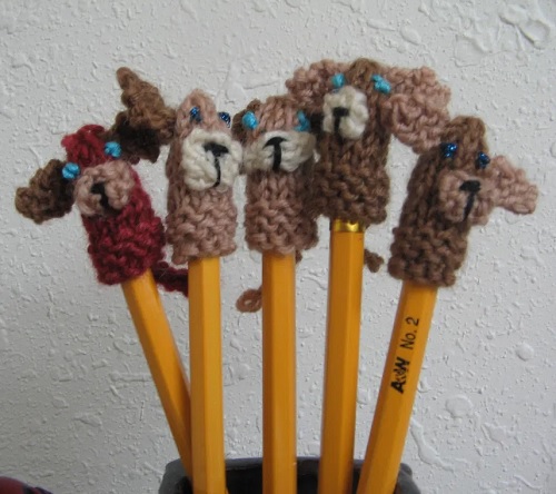 Knitted pencil toppers free patterns 3
