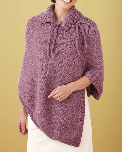 Knitted poncho free patterns 4