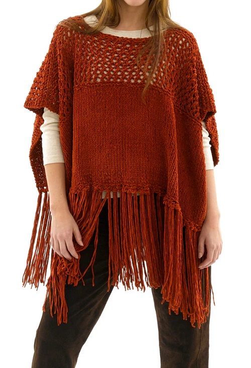 Viral Knitted poncho 1