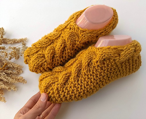 knitted ladies slippers tutorial 1