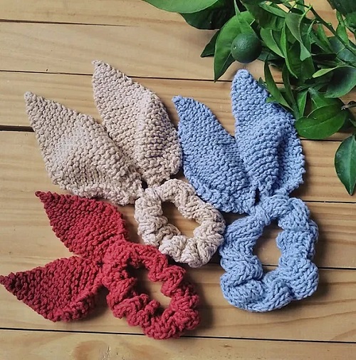 Knitted scrunchies free patterns 1