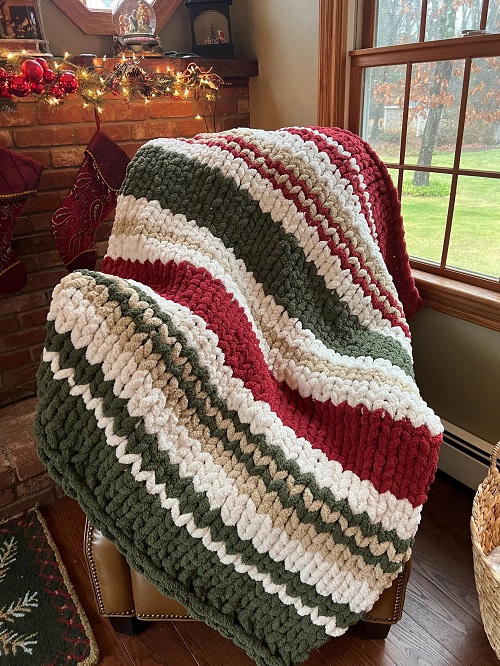 Knitted chunky blanket 3