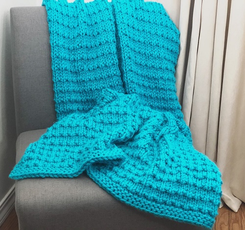Knitted chunky blanket free patterns 3