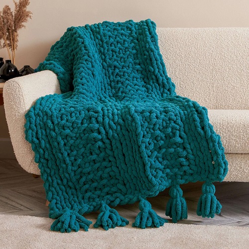 DIY Knitted chunky blanket 5