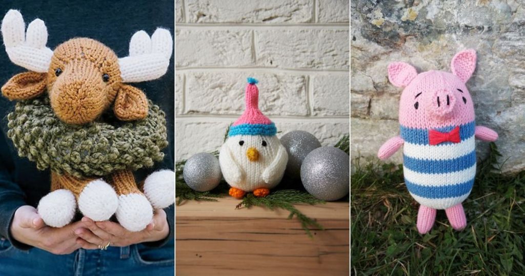 13 Knitted Stuffed Toy Free Patterns - Knit-Knit