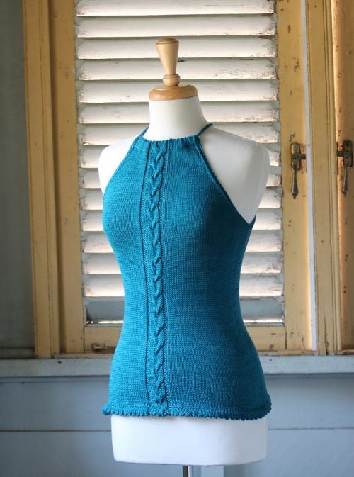 Knitted blue tops 1