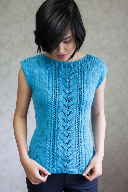 unique Knitted blue tops 2