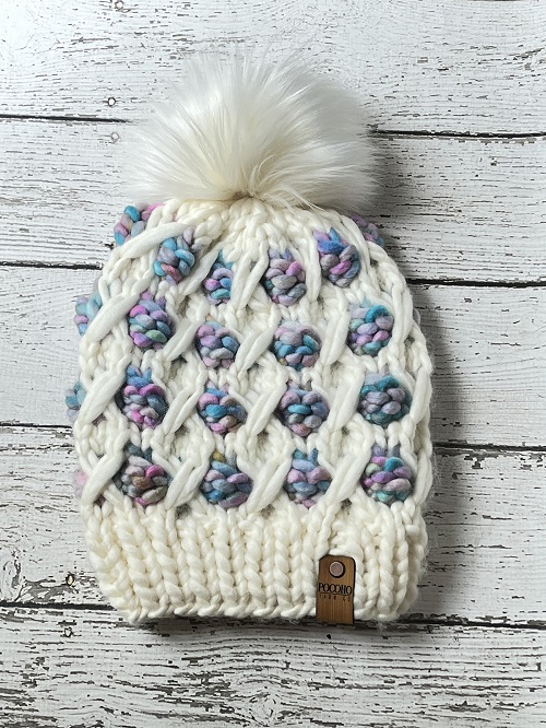 knitted Berry baby hat 4