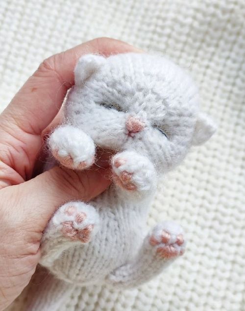 Knitted cute cat 8