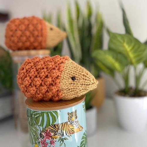 Knitted hedgehog toy 5