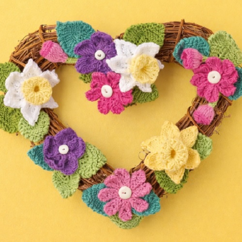 free-knitting-patterns spring-wreath