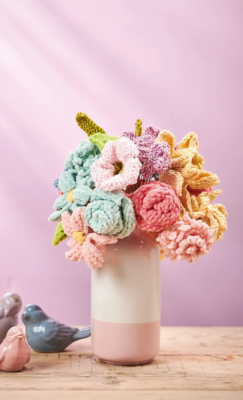 knitted-flower-bouquet-pattern
