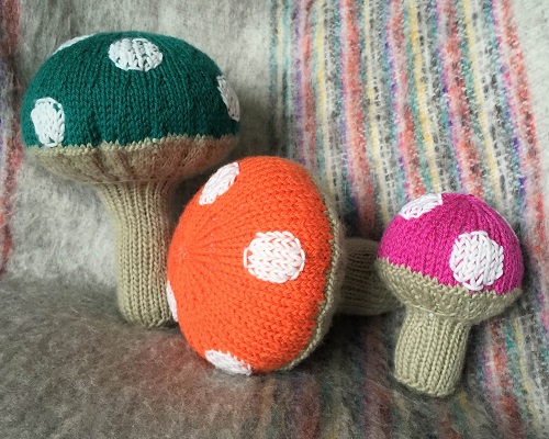 knitted Toadstool mushroom 8