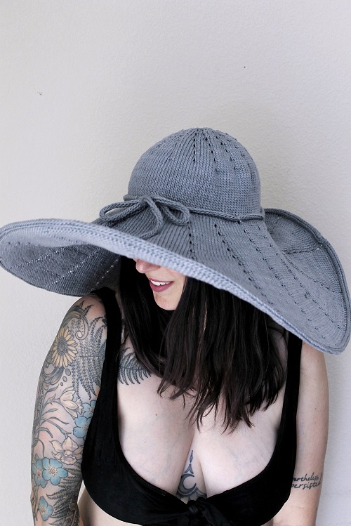 knitted sun hat 2