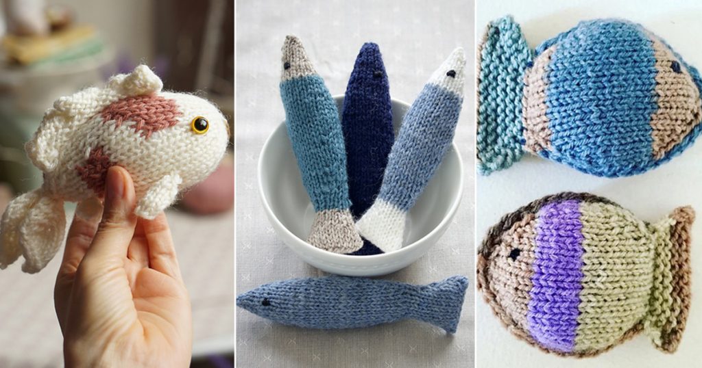 10 Knitted Fish Free Patterns - Knit-Knit
