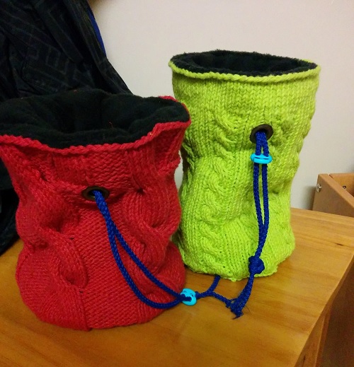 Cabled Chalk Bag for Climbing
