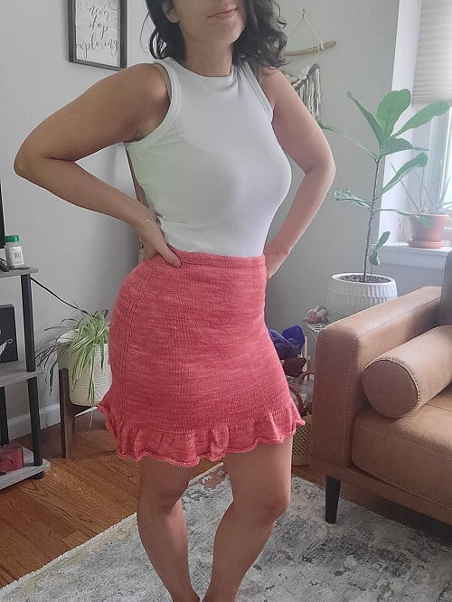 Seashore skirt knitting