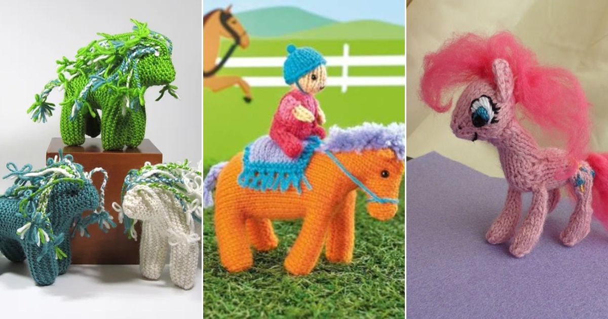 Knitted horse and ponies free patterns