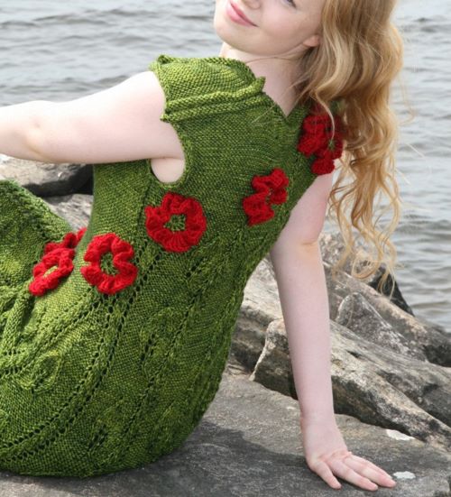 Knitted Floral dress 4